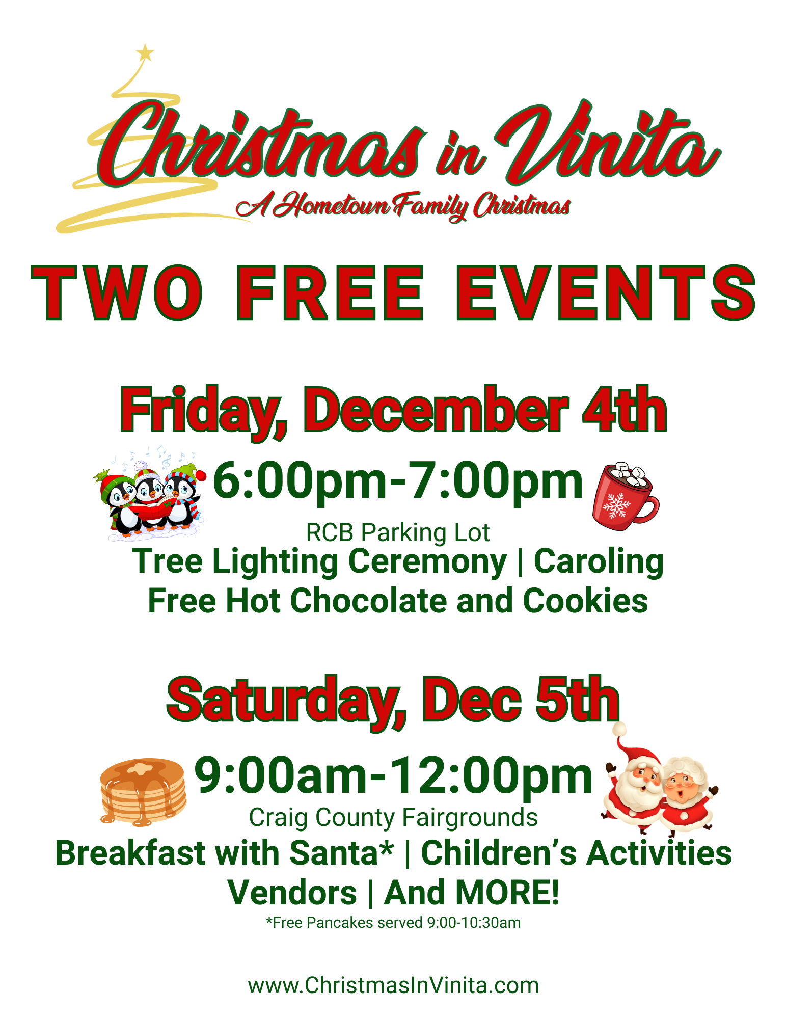 Christmas In Vinita Breakfast with Santa