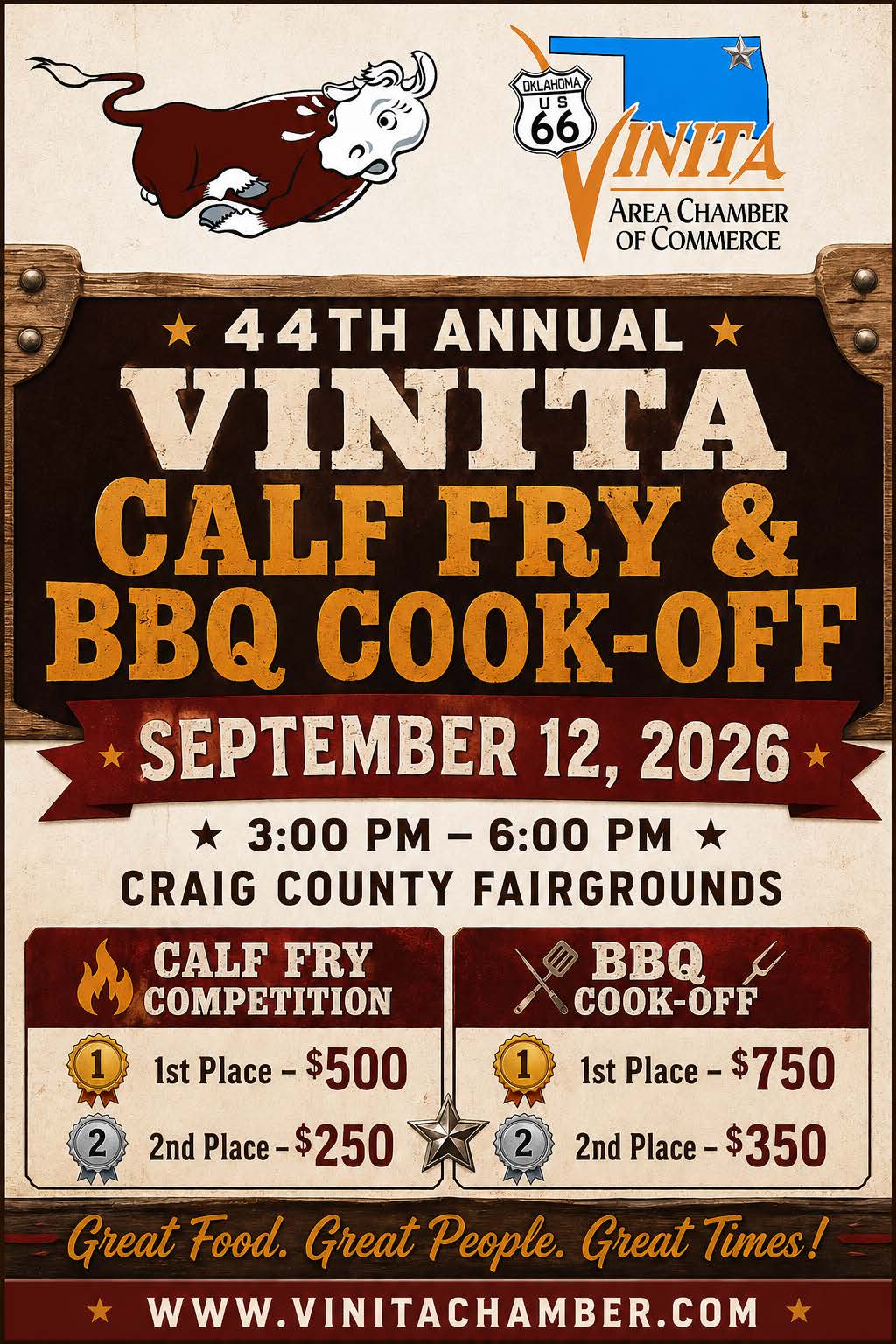 2026 Vinita Calf Fry & Cook-Off!!!