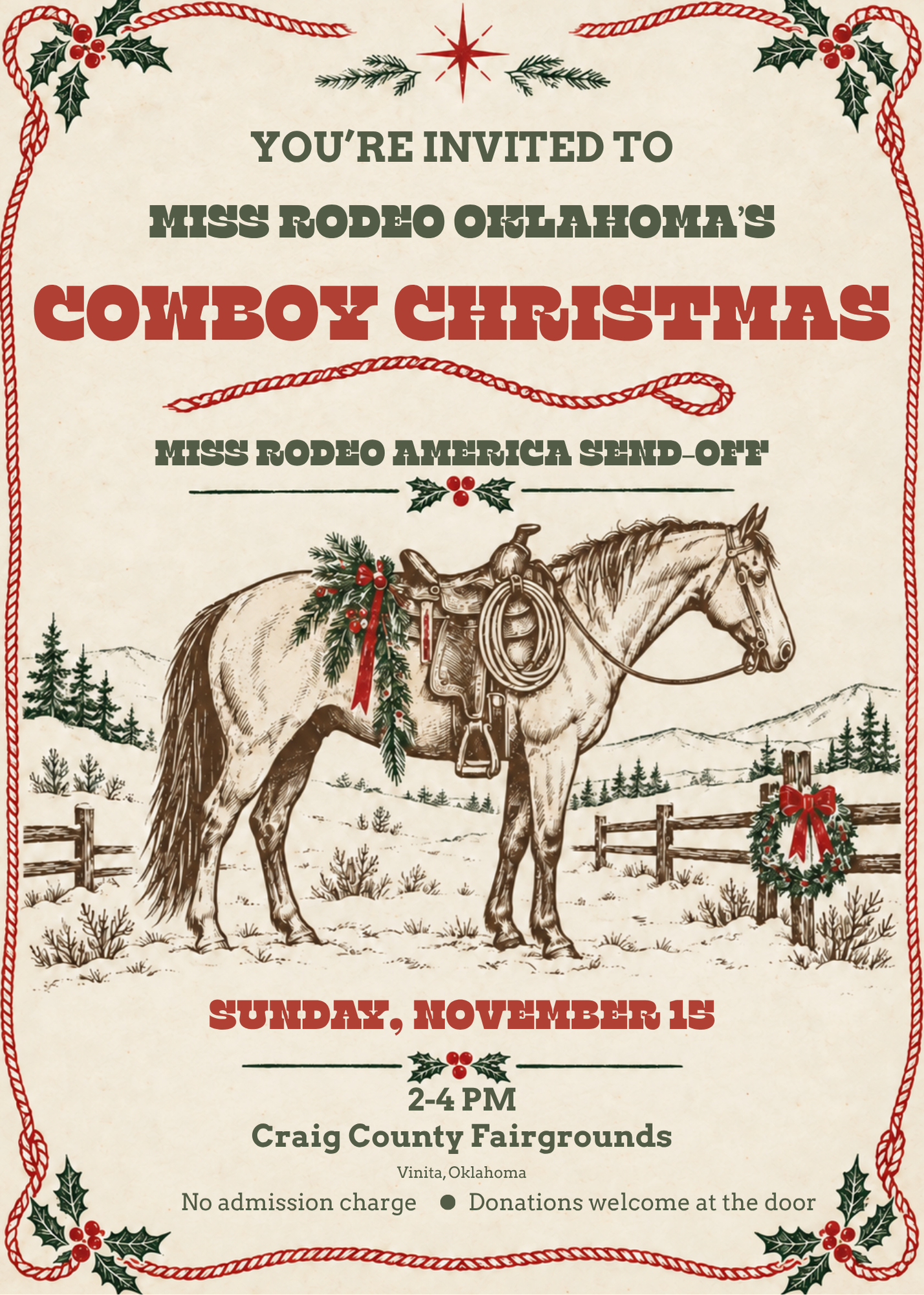 Miss Rodeo Oklahoma Send-Off Cowboy Christmas Party